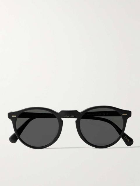 Oliver Peoples Gregory Peck Round-Frame Tortoiseshell Acetate Photochromic Sunglasses