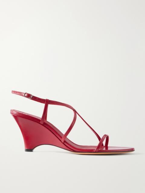 LE MONDE BÉRYL Rio 70 Leather Wedge Sandals