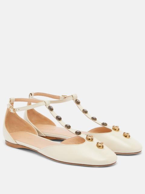 Chloé Celeste embellished leather flats
