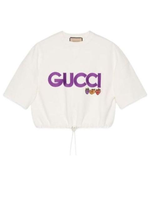 (WMNS) Gucci Cotton Jersey Sweatshirt With Patch 'Off White' 773722-XJF8P-9088