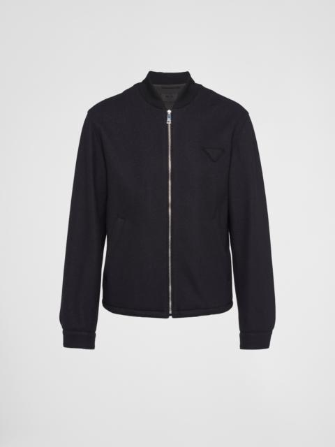 Wool and cashmere blouson jacket