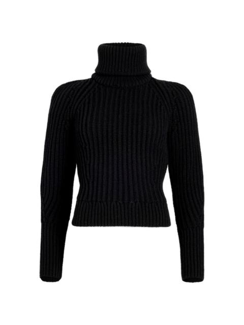 roll-neck wool jumper