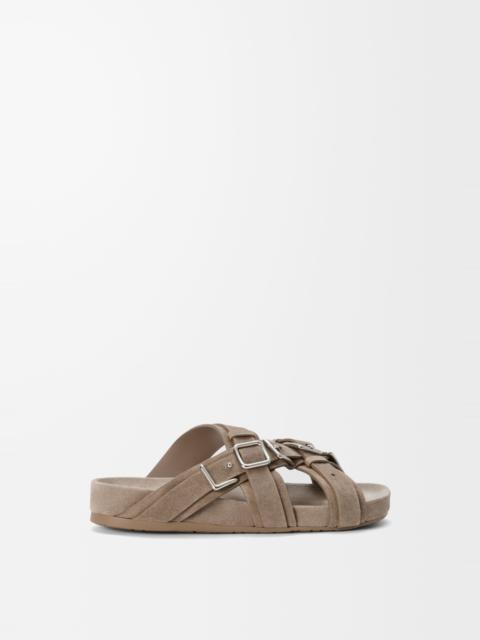 Loewe Type Fussbett sandal in suede calfskin