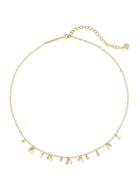 KENDRA SCOTT Mollie Gold Choker Necklace in Freshwater Cultured Pearl