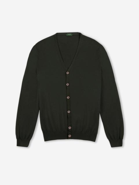 SLOWEAR Slim-fit cardigan in certified Flexwool