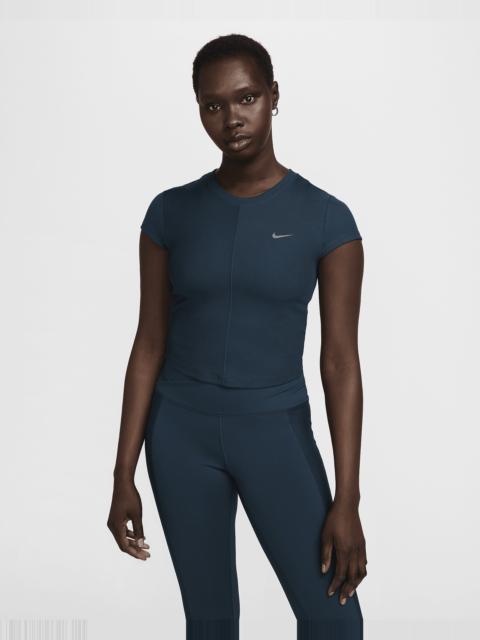 Nike Women's One Fitted Rib Dri-FIT Short-Sleeve Cropped Top