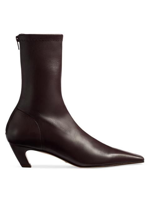 KHAITE Women's Arizona 40MM Nappa Leather Ankle Boots - Bordeaux