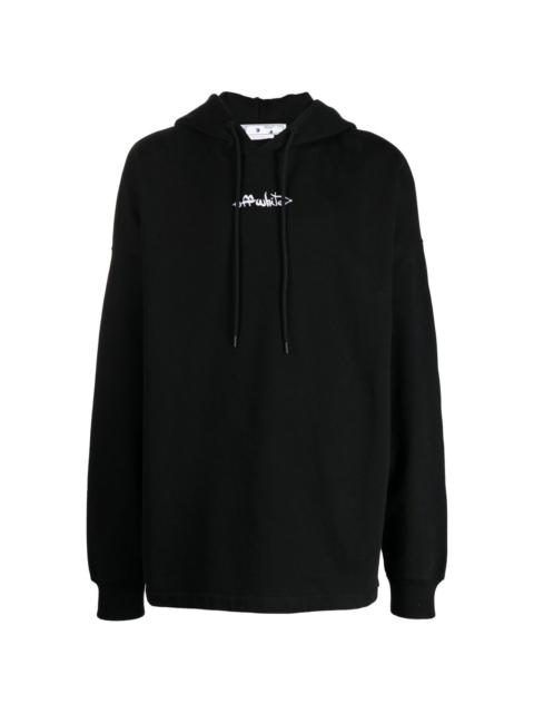 embroidered logo hoodie