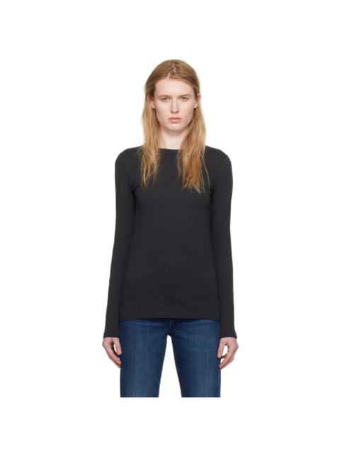 rag & bone Black 'The Slub Long Sleeve' T-Shirt