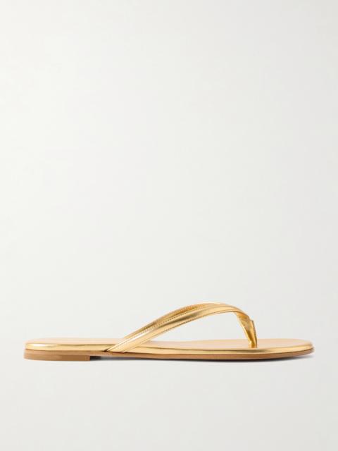 Gianvito Rossi Calypso Metallic Leather Sandals