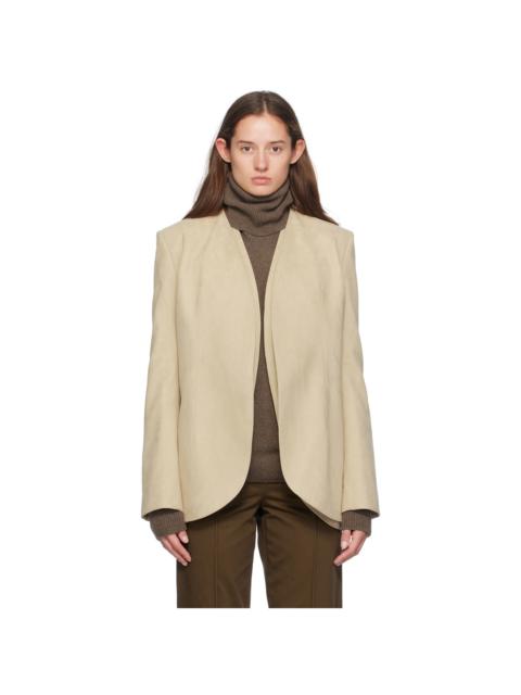 GIA STUDIOS Beige Tulip Faux-Suede Jacket
