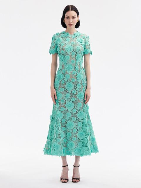 FLORAL GUIPURE COCKTAIL DRESS