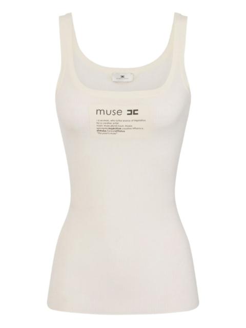 ELISABETTA FRANCHI ribbed logo top