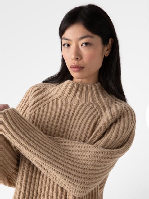 Lambswool Chunky Funnel Neck Jumper