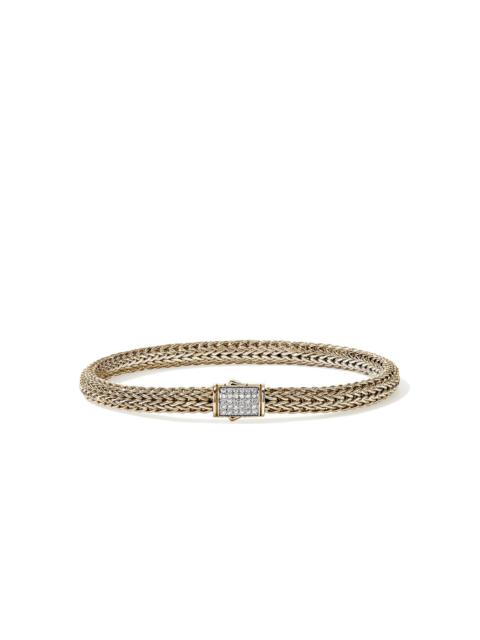 JOHN HARDY Icon Bracelet, Gold, Diamonds, 5MM
