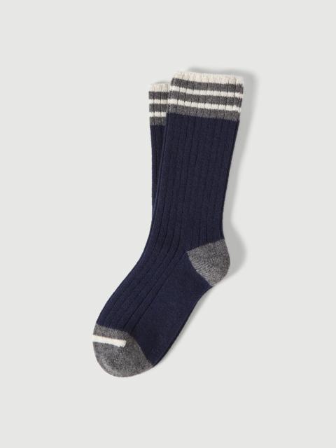 Brunello Cucinelli Cashmere rib knit socks