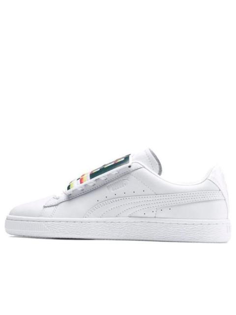 PUMA (WMNS) PUMA Basket Badge Casual Sneakers White 369183-01