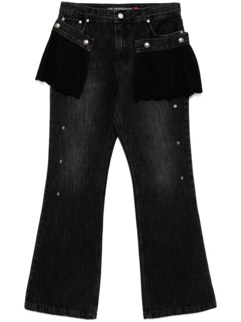 Andersson Bell lace panel detailing jeans