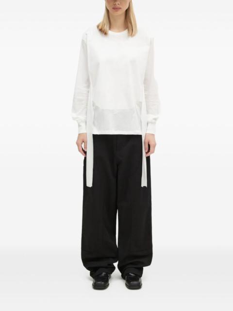 UNDERCOVER long-sleeve tie-detail blouse