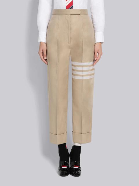 Thom Browne Cotton Twill Single Pleat 4-Bar Trouser