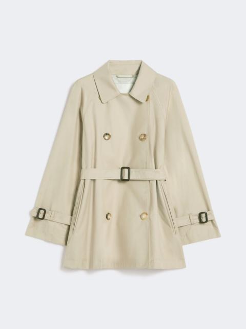 Max Mara CALLE Cropped water-repellent twill trench coat - SAND