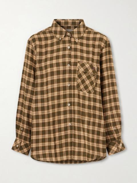 WALES BONNER Ritual Checked Flannel Shirt