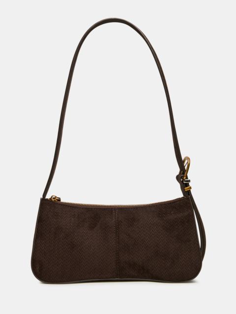 STEVE MADDEN TANZIE WOVEN BAG CHOCOLATE