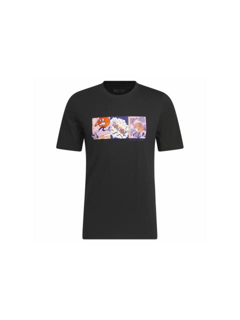 adidas adidas Lil' Stripe Basketball Graphic Tee Black