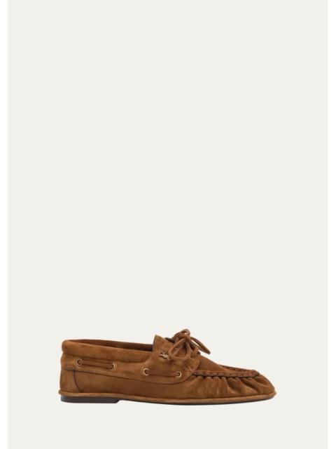SAINT LAURENT Le Suede Boat Loafers