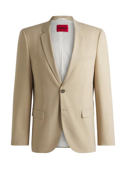 HUGO EXTRA-SLIM-FIT BLAZER IN MOHAIR-LOOK DOBBY