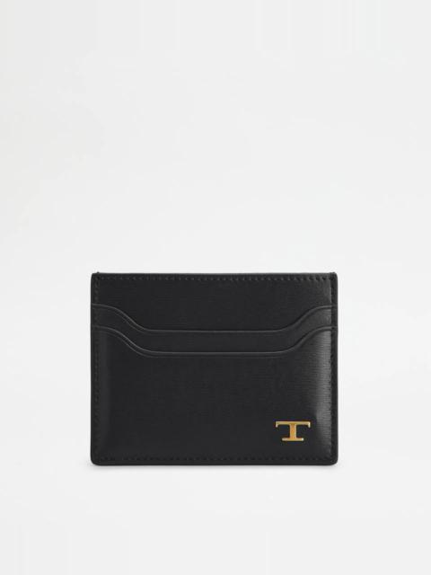 Tod's CREDIT CARD HOLDER IN LEATHER - BLACK