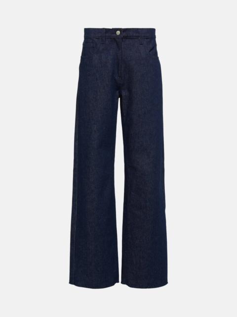 High-rise straight jeans