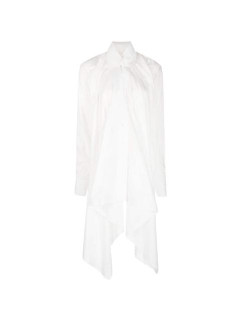 asymmetric poplin shirt