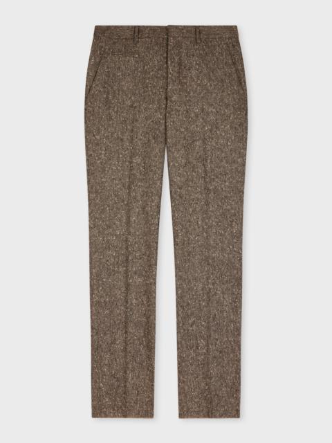 Paul Smith Slim Straight-Fit Light Brown Flecked Wool Trousers