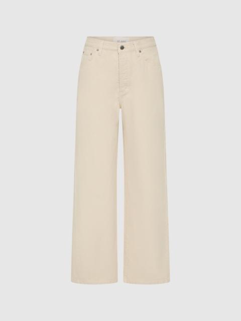 ST. AGNI Canvas Classic Mid Rise Jeans - Ecru