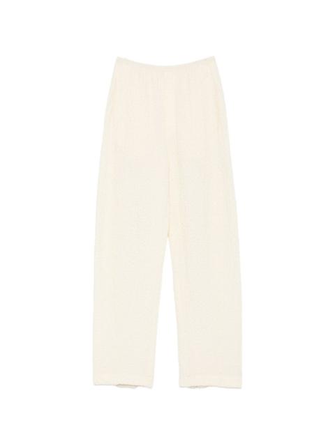 Nanushka seersucker-effect wide-leg trousers