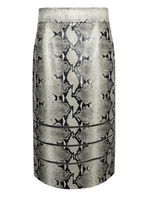 KHAITE Isla leather midi skirt