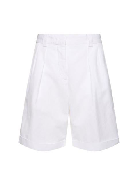 Cotton gabardine bermuda shorts