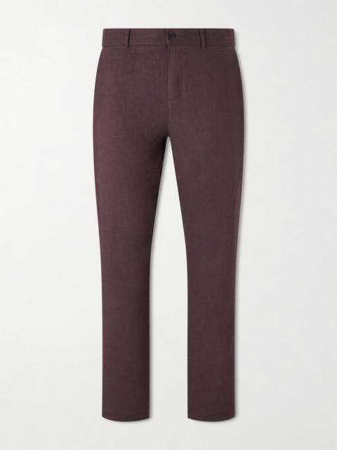 onia Straight-Leg Linen-Blend Trousers