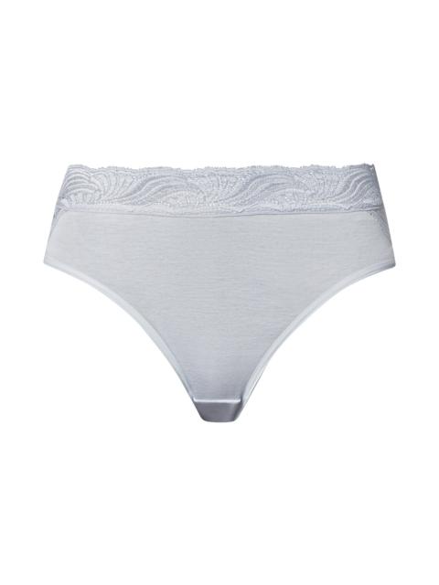 HANRO Cotton Delight Lace Trim Cotton High Cut Brief