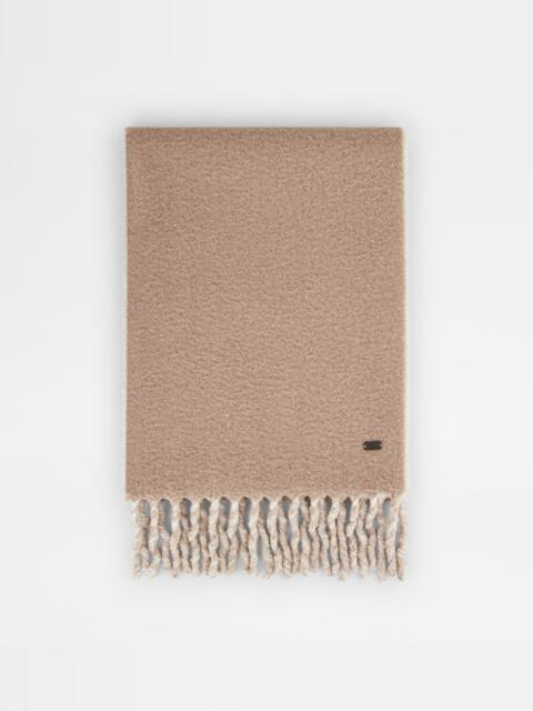 Tod's TWO-TONE SCARF TOD'S•X CAPSULE COLLECTION - BEIGE, OFF WHITE