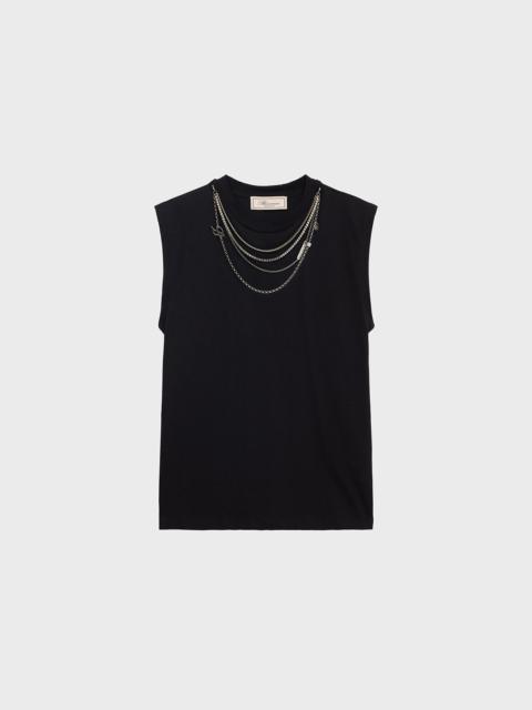 Blumarine T-SHIRT WITH BIJOUX DETAILING