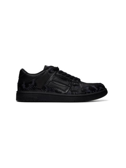 AMIRI Black Printed Python Skel Top Low Sneakers
