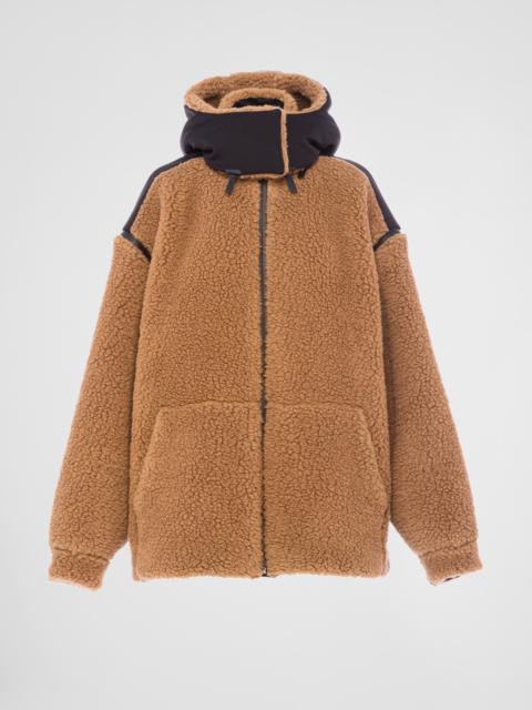 Double fleece and recycled technical fabric jacket