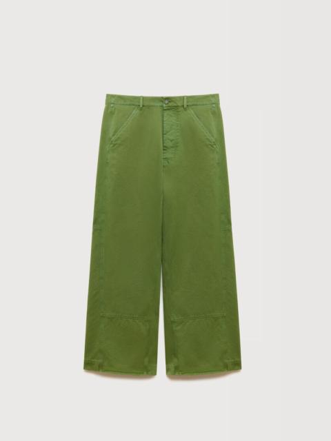 Marni GREEN COTTON LOOSE WORKWEAR TROUSERS