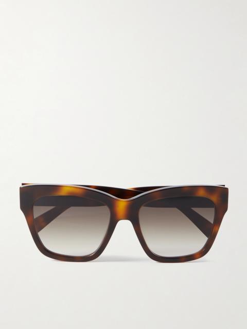 CELINE Triomphe Square-frame Tortoiseshell Acetate Sunglasses