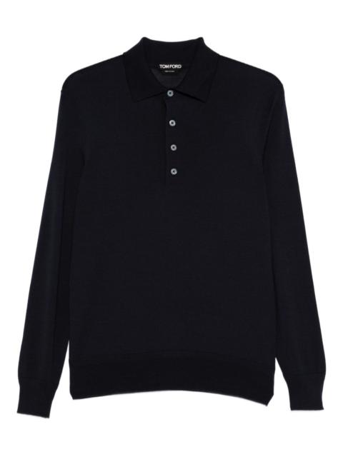 TOM FORD long-sleeve button-placket polo shirt