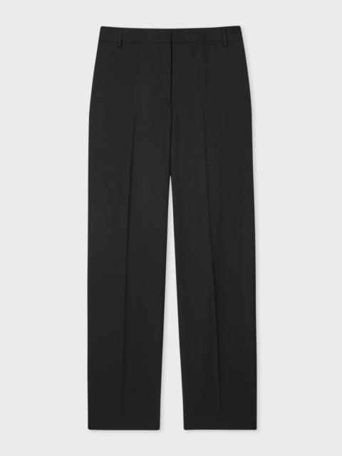 Paul Smith A Suit To Travel In - Women's Black Straight-Leg Wool Trousers