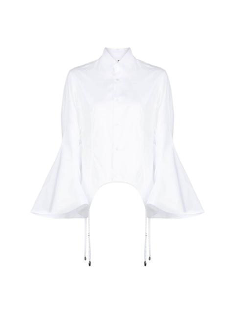 Noir Kei Ninomiya braces-detail long-sleeve shirt