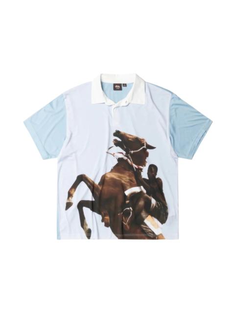 Stüssy Stussy x Wales Bonner Silk Polo Blue